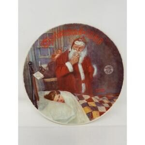 Norman Rockwell Deer Story Clause Collection Christmas Knowles Plate 1986
